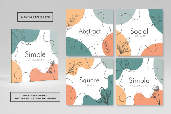 Abstract Trendy Square Cover Design 86 for Modern Graphics