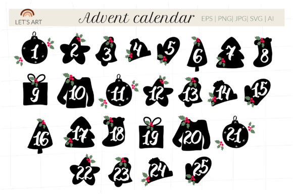 Advent Calendar Svg for Festive Graphics and Illustrations