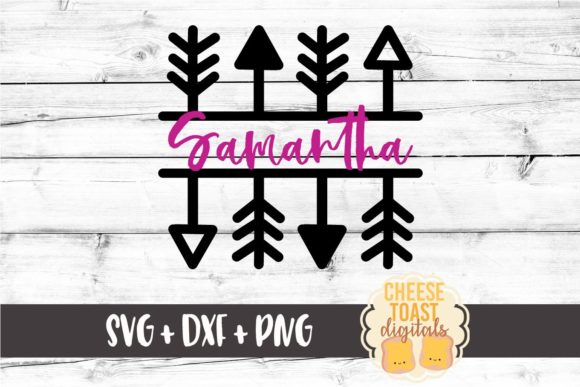 Arrow Split Monogram Frame for Crafts and Graphics