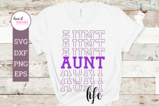 Aunt Life Mirror Word Graphics for Crafts and Branding
