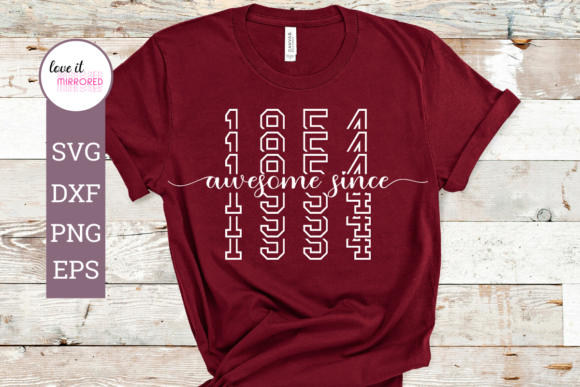 Awesome Since 1954 Mirror Word Embroidery Review