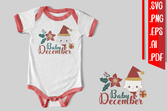 Baby December Graphics for Crafts and Creative Design