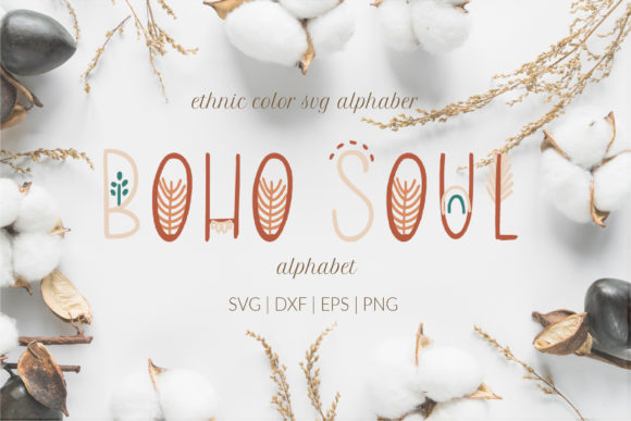 Boho Soul Alphabet Clipart for Graphics and Illustrations