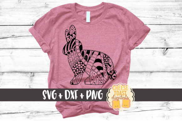 Bunny Zentangle Graphics for Crafts