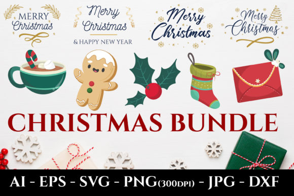 Christmas Bundles Sublimation Design for Crafts and Graphics
