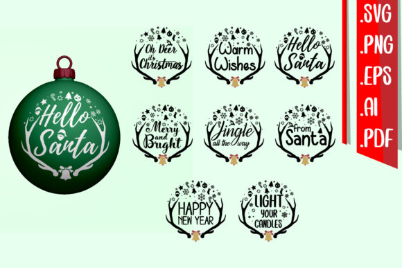 Christmas Deer Text Rounded: A Graphic Design Asset for Crafts and Digital Publishing