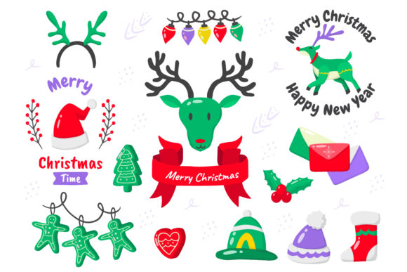 Christmas Elements Vol.9: A Graphic Design Asset for Holiday Content