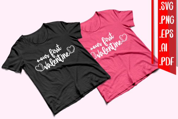 Couple First Valentine Graphics for Crafts