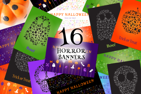 Halloween Greetings Pack: Bright Graphics for Seasonal Content