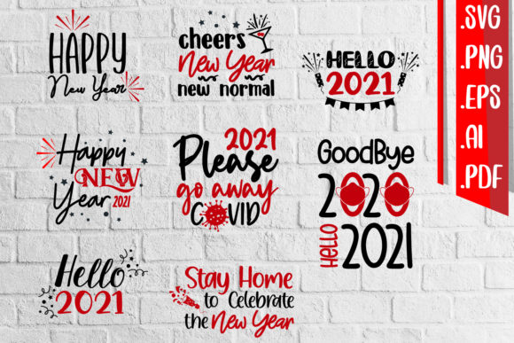 Happy New Year New Normal Graphics for Crafts and Marketing