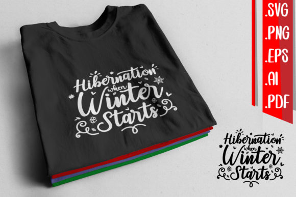 Hibernation Winter Graphics for Crafts