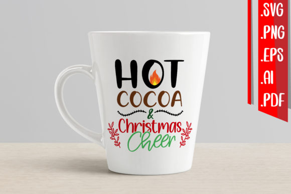 Hot Cocoa Christmas Graphics for Crafts and Digital Publishing