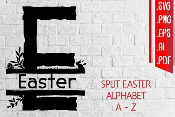 Split Easter Monogram Letter a-Z SVG, EPS Review